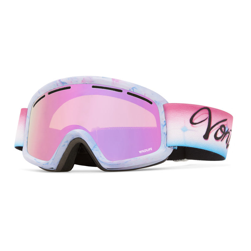 pink ski goggles VonZipper Trike Snow Goggle